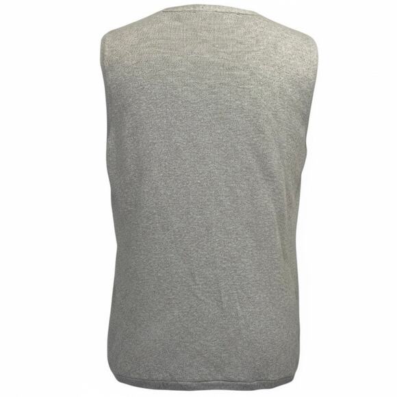 Norma Kamalie Gray Button Up Sweater Vest | Grandpa Vibes | women’s Size Medium - Picture 2 of 7